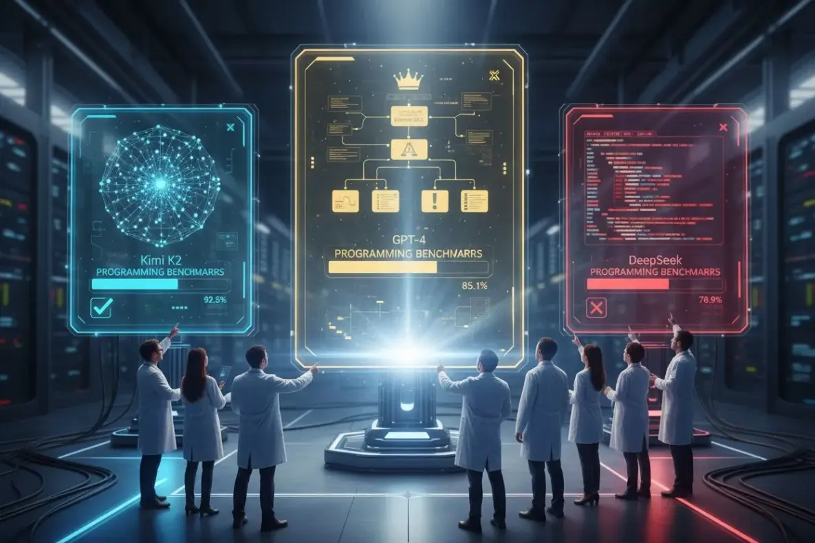 Kimi K2 превзошла GPT-4 и DeepSeek по бенчмаркам программирования Kimi K2 превзошла GPT-4 и DeepSeek по бенчмаркам программирования