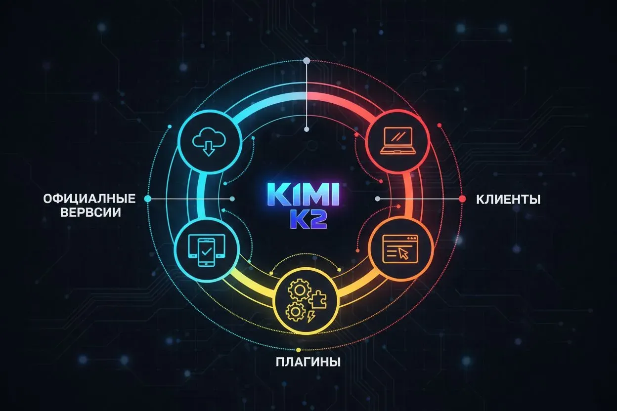 Скачать Kimi K2: официальные версии, клиенты и плагины